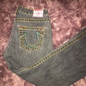 True religion jeans. Size 29 but fit 27/28.